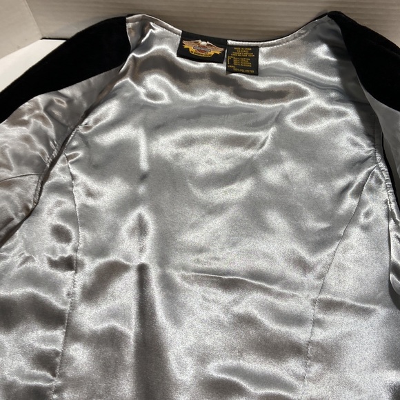 VINTAGE ~ HARLEY-DAVIDSON | Black Women’s Vest. Size Medium - Picture 4 of 6